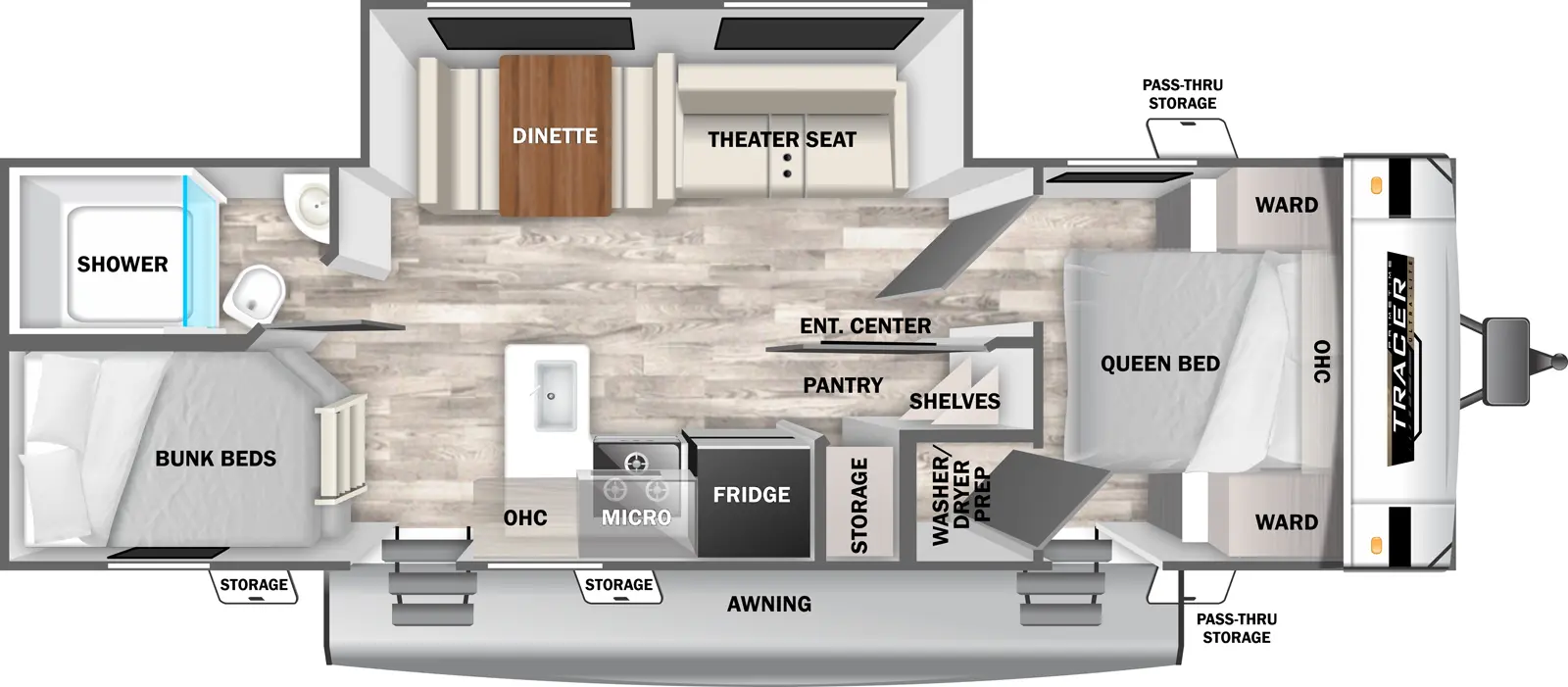 Tracer 275BH (Coming Soon) Floorplan